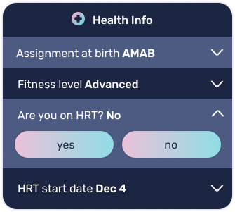 Health Info Screen